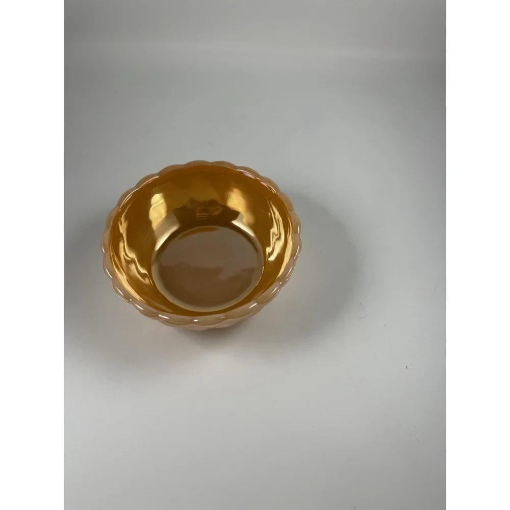 Vint Fire King Peach Luster Honeycomb Bowl Bubble Bowl Anchor Hocking 5